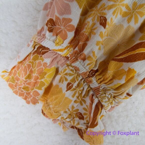 Lost + Wander Sorrento Yellow‎ Multi Floral Print Tiered Mini Dress, size L - Picture 6 of 16